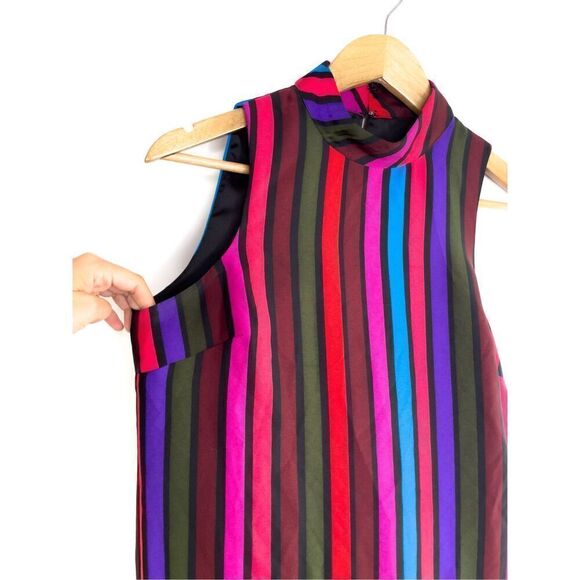 Trina Turk Logan Striped Shift Dress Size 2 Retro Multicolored - Picture 6 of 12
